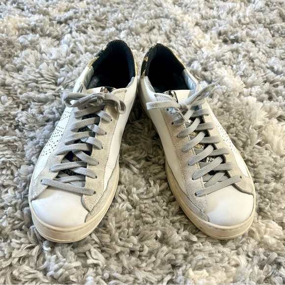 P448 Shoes - P448 John Low Top Sneaker in White & Snake sz 39